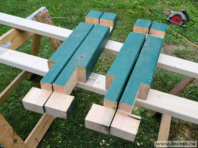 table legs 4x4 notched